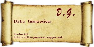 Ditz Genovéva névjegykártya